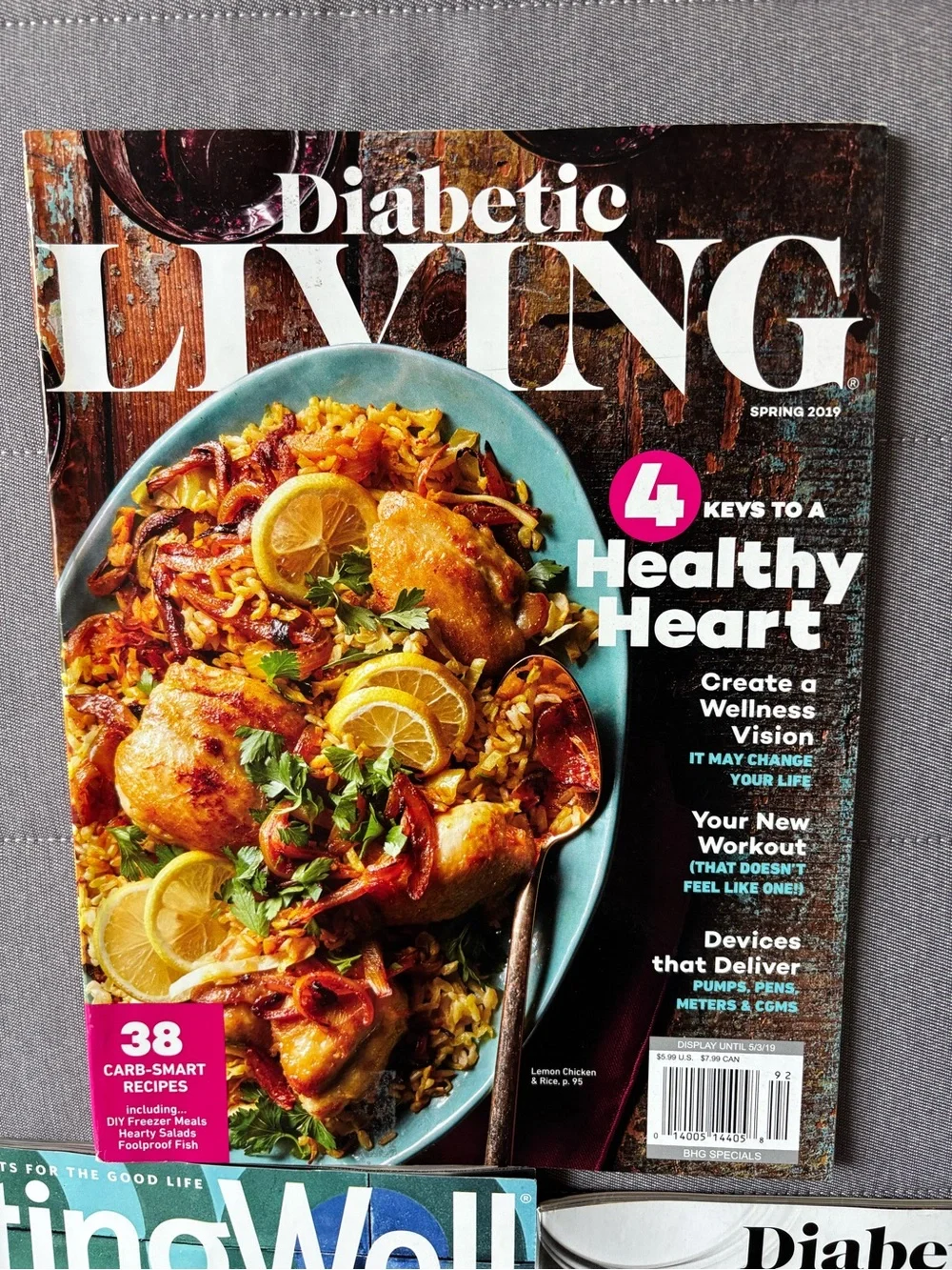 Diabetic Living & EatingWell Magazine Bundle - Blue and White Covers 2019&2020
